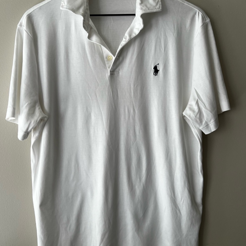 Ralph Lauren White Polo Shirt Classic Design